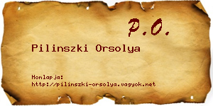 Pilinszki Orsolya névjegykártya